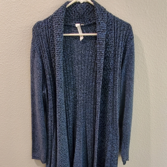 NY Collection Sweaters - NY Collection Cardigan, Size L, Blue
